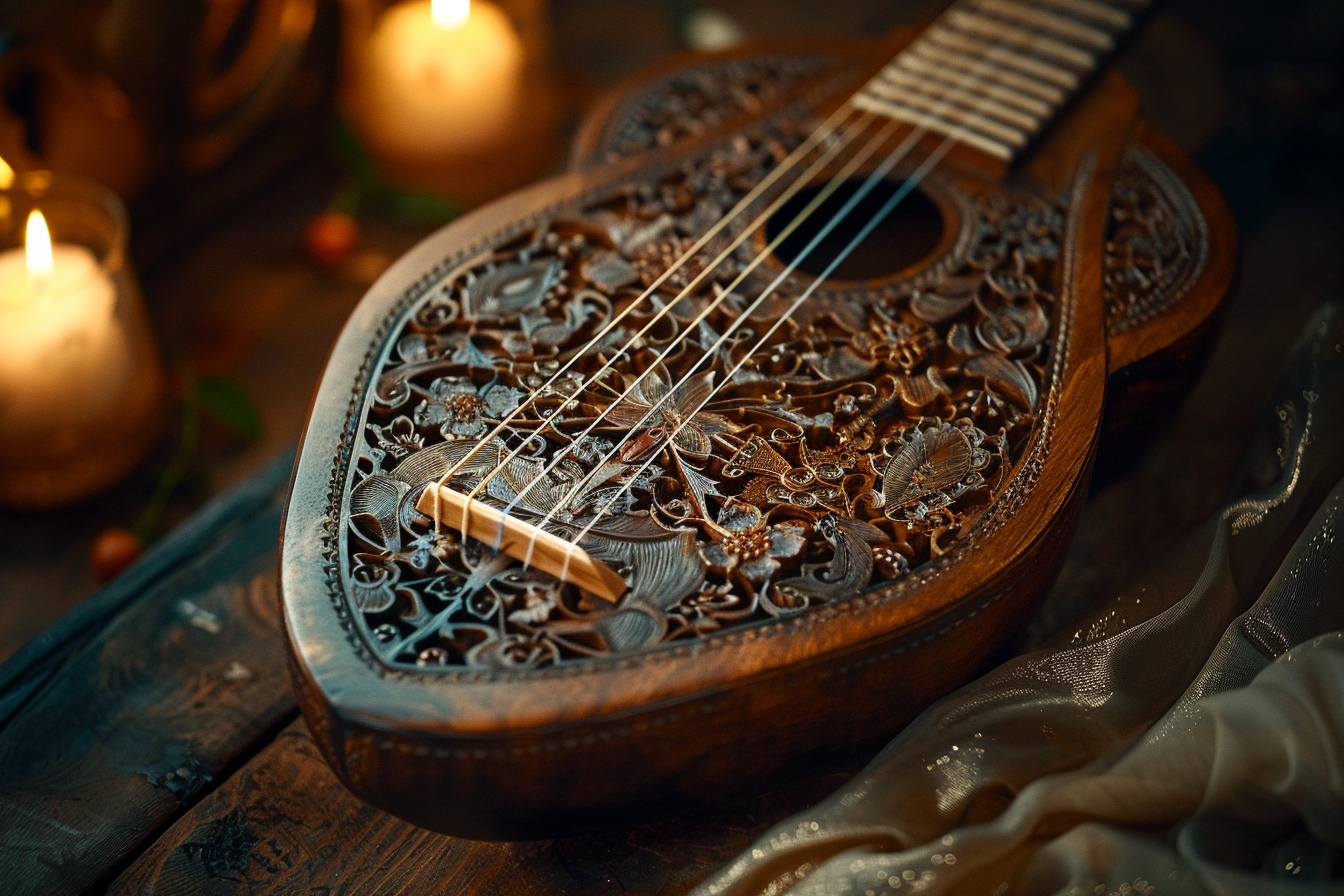 Comment s’appelle l’instrument musical à cordes en forme de larme?