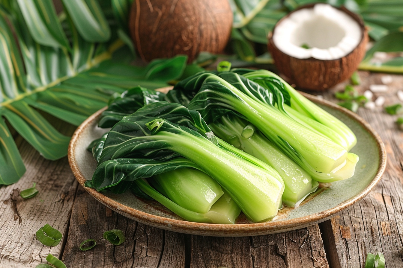 Quelle recette savoureuse avec du pak choi à la noix de coco ?