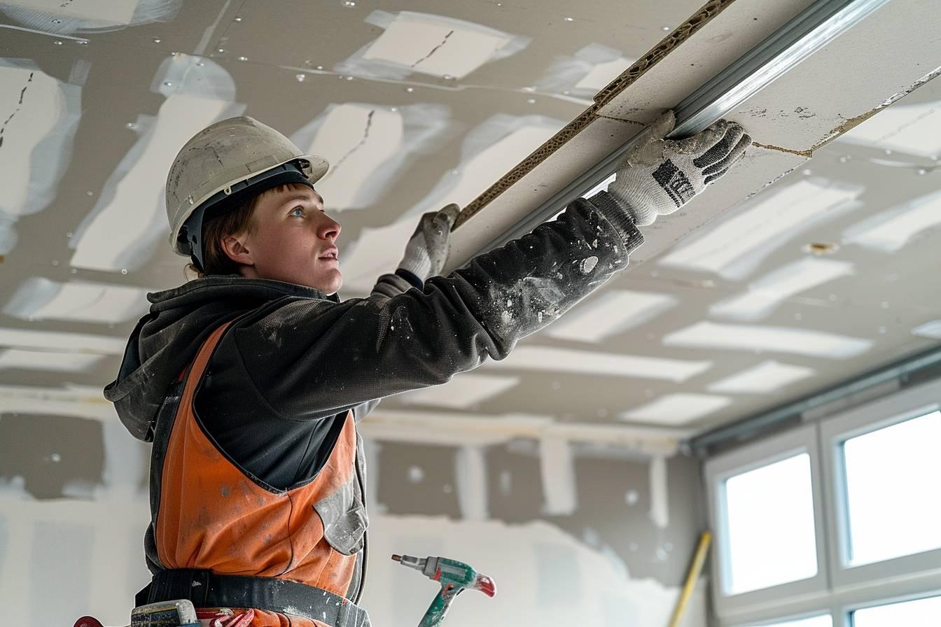 Comment coller un rail de placo au plafond en toute simplicité